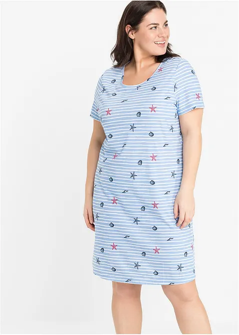 Camicia da notte corta in puro cotone, bonprix