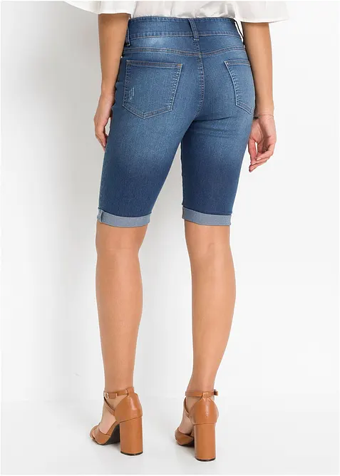 Bermuda in jeans, vita media, bonprix