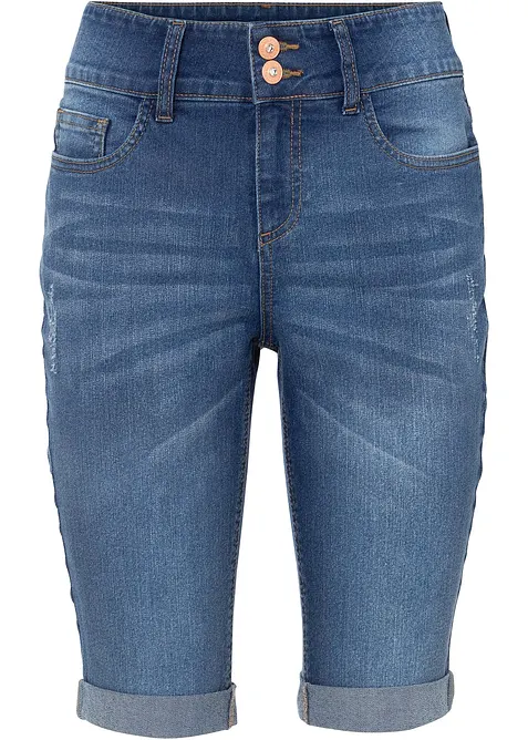 Bermuda in jeans, vita media, bonprix