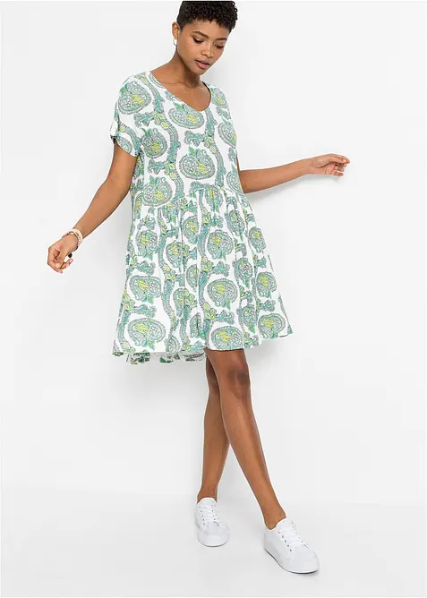 Abito in maglina di misto viscosa e elastan fluente, bonprix