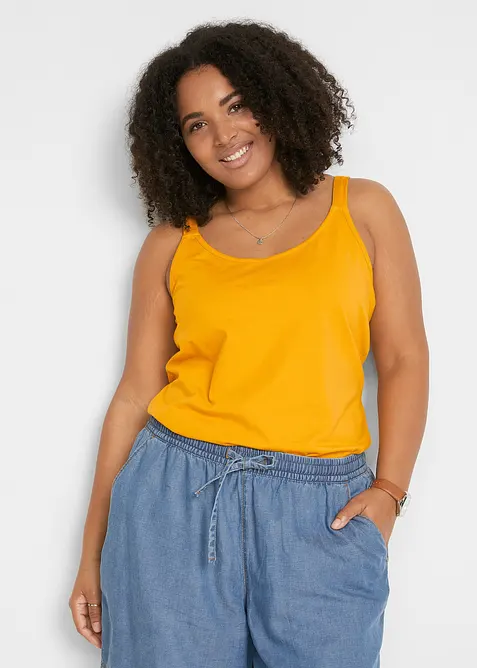 Top lungo con cotone biologico (pacco da 2), bonprix