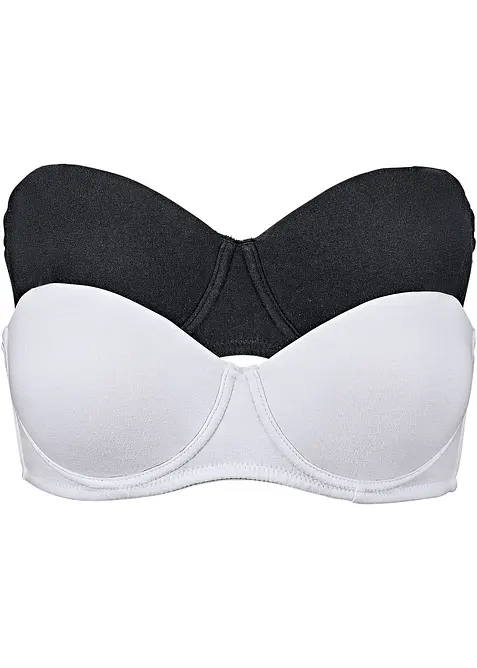 Reggiseno multiway con ferretto e cotone biologico (pacco da 2), bonprix