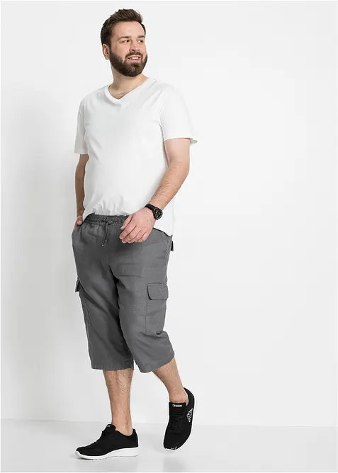 Bermuda cargo in misto lino, regular fit, bonprix