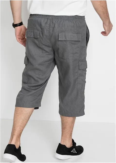 Bermuda cargo in misto lino, regular fit, bonprix