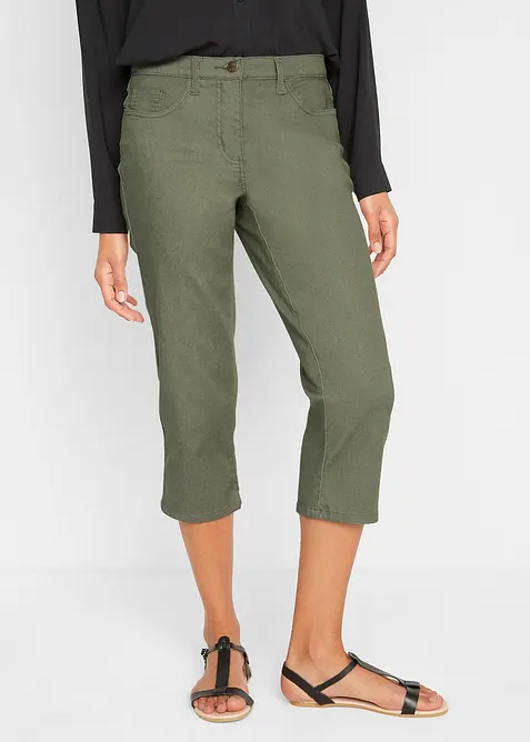 Jeans straight con cinta comoda, vita media, bonprix