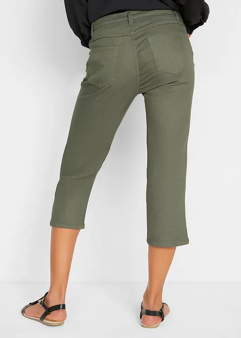 Jeans straight con cinta comoda, vita media, bonprix