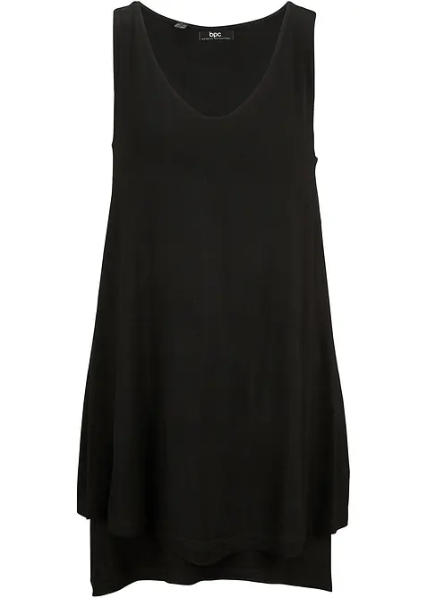 Top lungo a doppio strato in misto viscosa, bonprix