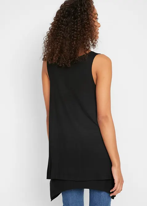 Top lungo a doppio strato in misto viscosa, bonprix