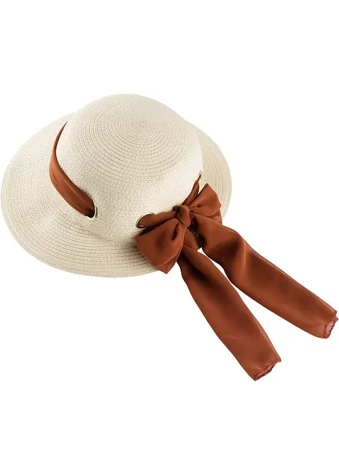 Cappello in paglia con fiocco, bonprix