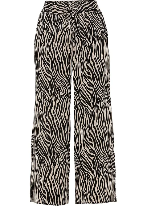 Pantaloni culotte fantasia in viscosa fluente, bonprix
