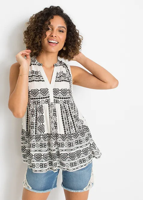 Top fantasia in morbida viscosa, bonprix