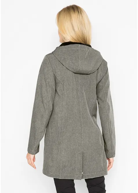 Parka in softshell con cappuccio, bonprix