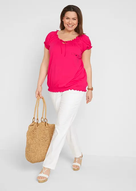 Treggings in twill di misto cotone elasticizzato, bonprix