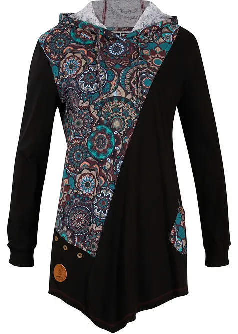 Maglia con cappuccio in puro cotone, bonprix