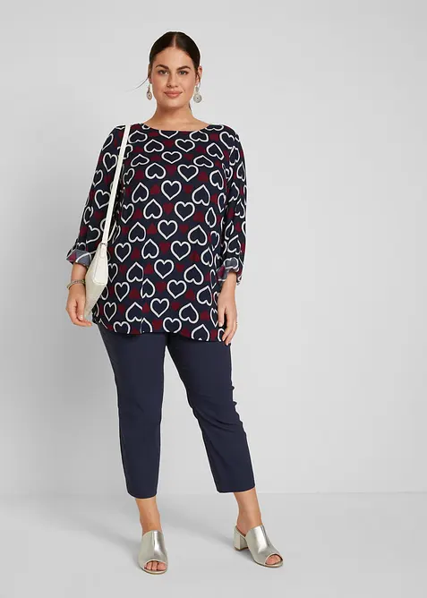 Pantaloni cropped in bengalina, bonprix