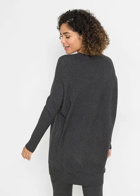 Maglione lungo in misto viscosa, bonprix