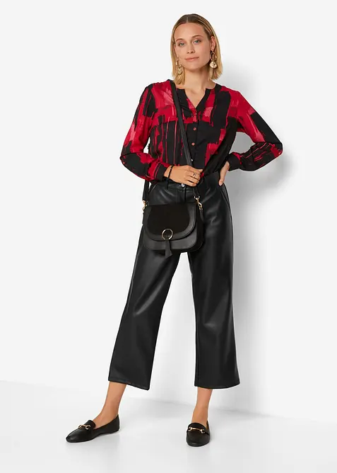 Camicetta lunga di chiffon a fantasia, bonprix