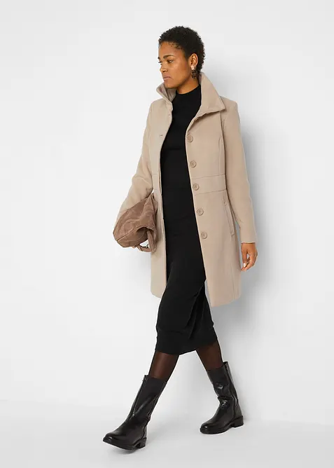 Abito in filato fine con colletto dritto, bonprix