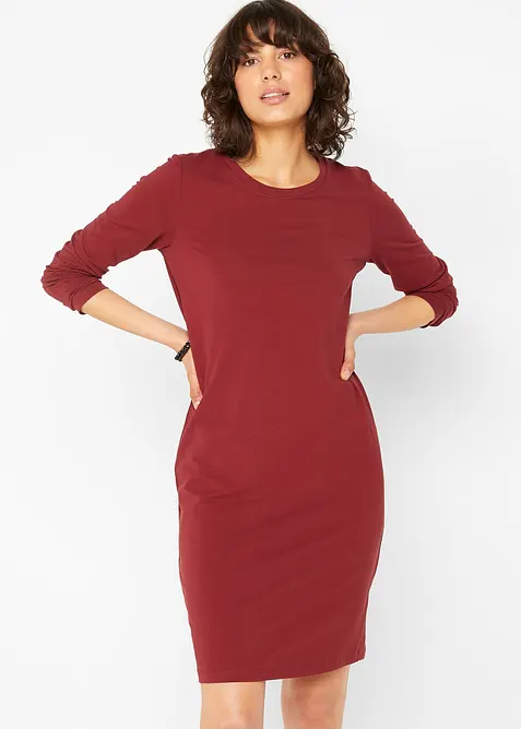 Abito in jersey aderente (pacco da 2), bonprix