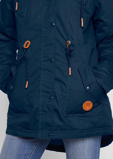 Parka imbottito con pelliccia sintetica, bonprix