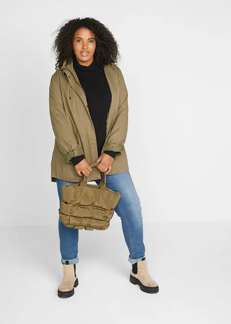 Maglione basic a collo alto in filato fine, bonprix