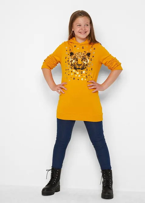 Felpa con cappuccio in puro cotone biologico, bonprix