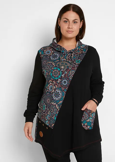 Maglia con cappuccio in puro cotone, bonprix