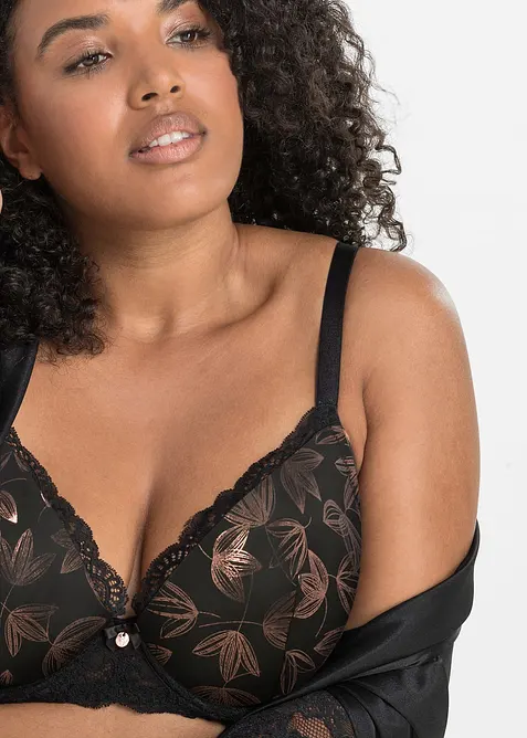 Reggiseno imbottito lucido con ferretto, bonprix