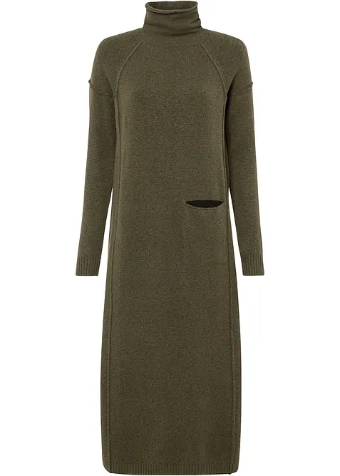 Abito in maglia a collo alto, bonprix