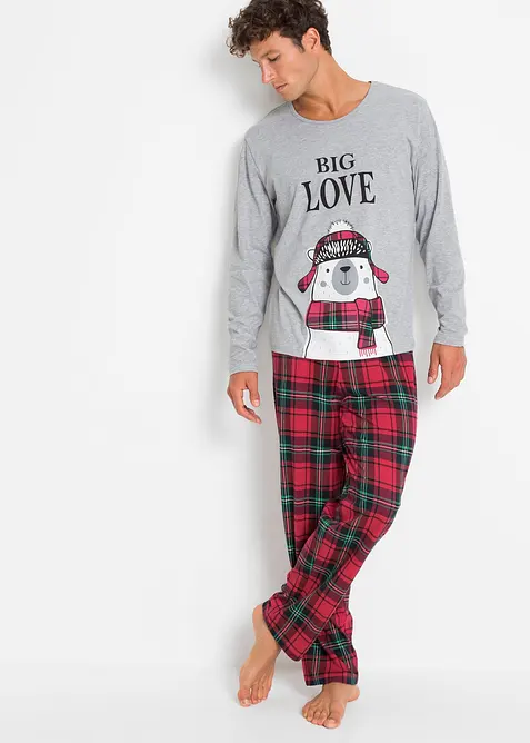 Pigiama con cotone biologico e maniche lunghe, bonprix