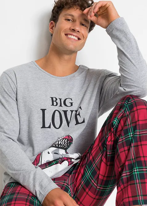 Pigiama con cotone biologico e maniche lunghe, bonprix