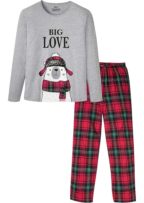 Pigiama con cotone biologico e maniche lunghe, bonprix