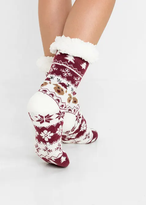 Calzini morbidi con pellicciotto sintetico, bonprix