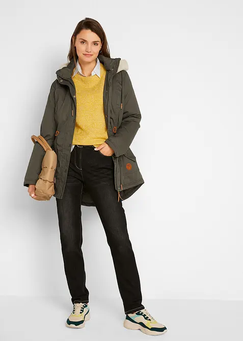 Parka imbottito con pelliccia sintetica, bonprix