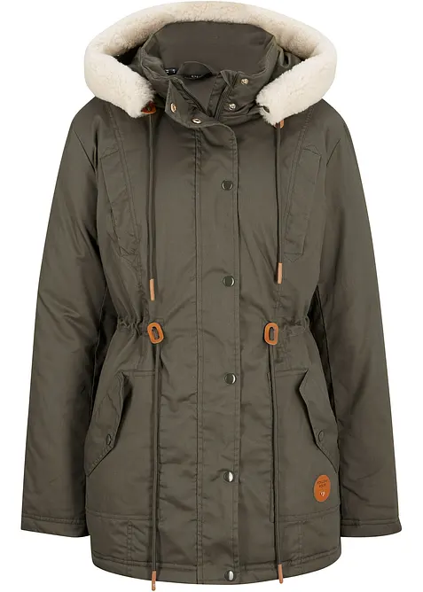Parka imbottito con pelliccia sintetica, bonprix