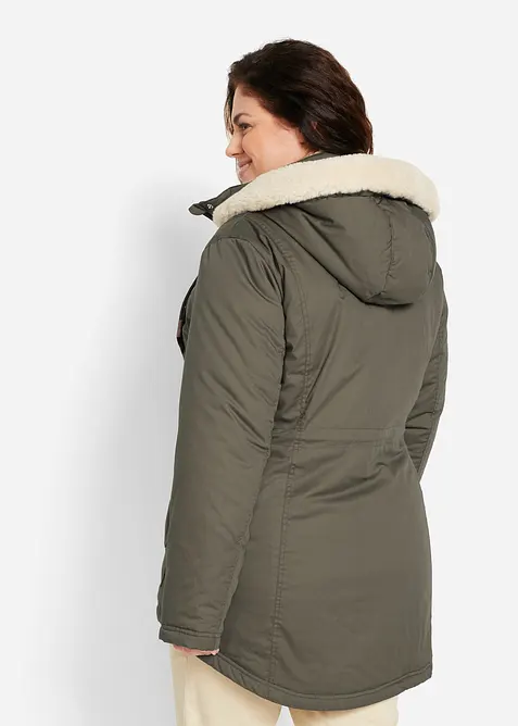 Parka imbottito con pelliccia sintetica, bonprix