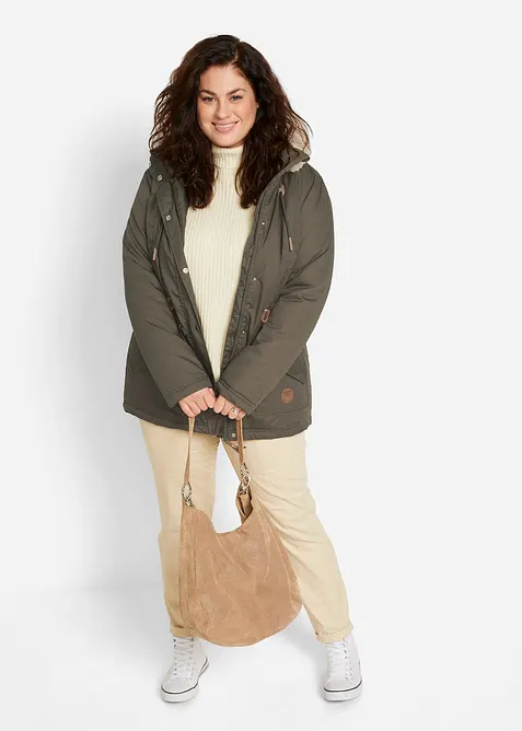 Parka imbottito con pelliccia sintetica, bonprix