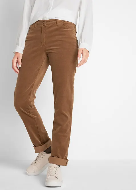 Pantaloni di velluto a coste elasticizzati, bonprix