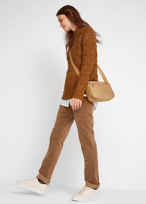 Pantaloni di velluto a coste elasticizzati, bonprix