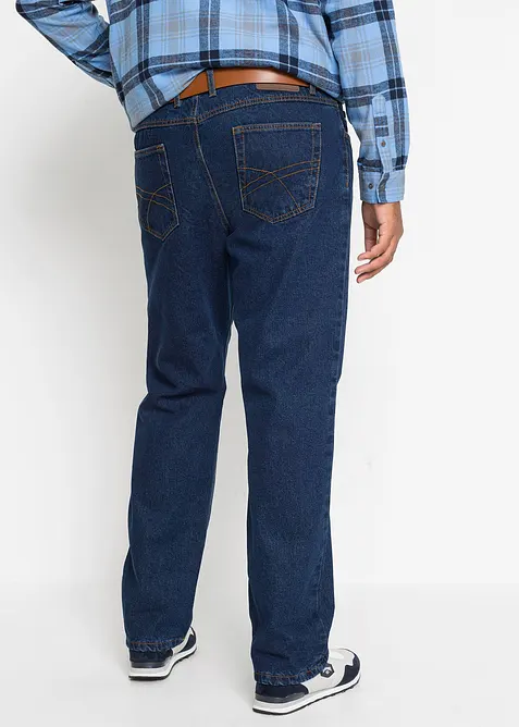 Jeans termici classic fit foderati in morbida flanella, straight, bonprix