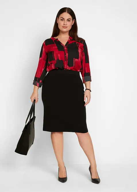 Camicetta lunga di chiffon a fantasia, bonprix