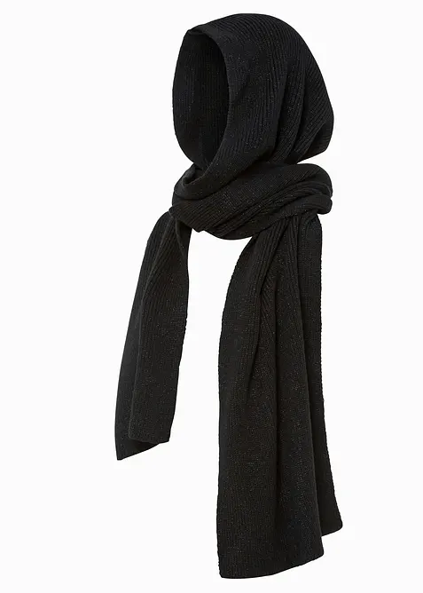 Sciarpa con cappuccio effetto glitterato, bonprix