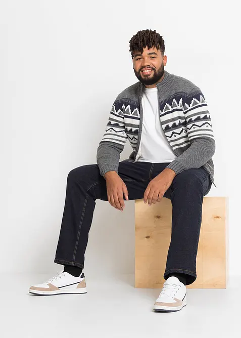 Jeans termici elasticizzati con fodera calda in pile, classic fit, bonprix