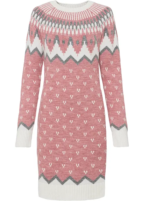 Abito in maglia in fantasia norvegese, bonprix