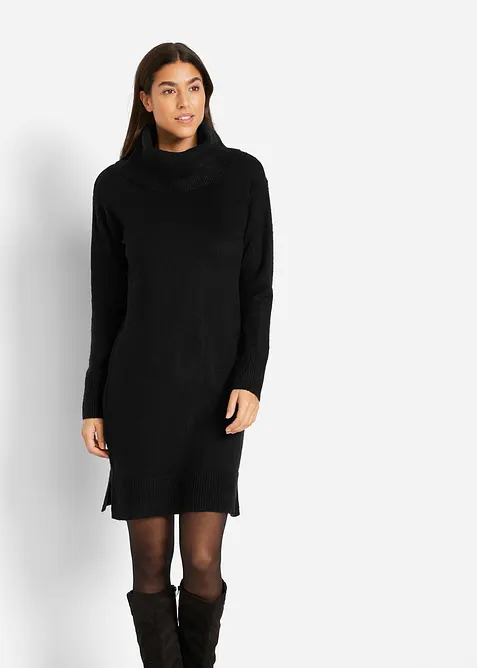 Abito in maglia oversize a collo alto, bonprix