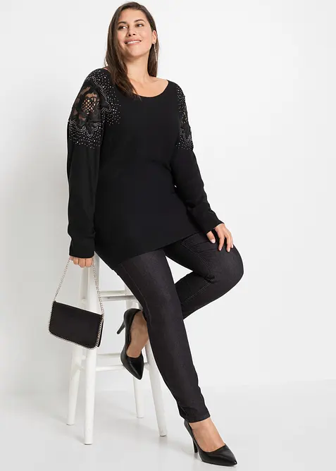 Maglione in filato fine misto viscosa, bonprix