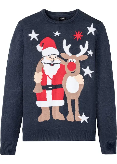 Maglione natalizio in filato fine, bonprix