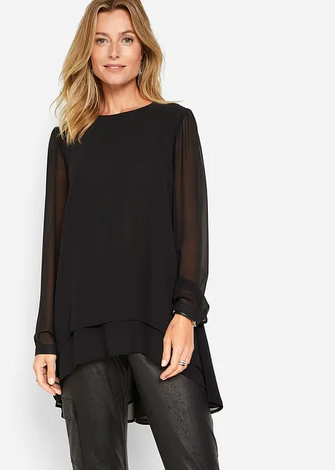 Tunica lunga in chiffon, bonprix