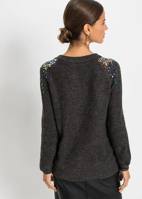 Maglione con paillettes colorate, bonprix