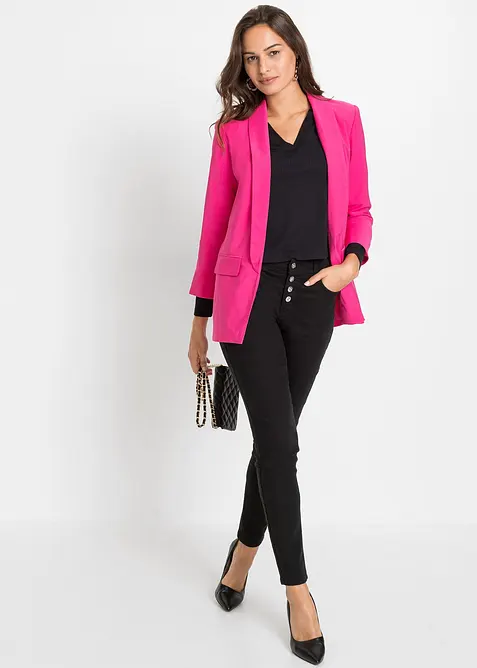 Blazer lungo in misto viscosa, bonprix